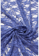 Кружево стрейчевое синие мелкий цветок (GG-6051) фото 2