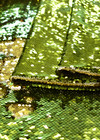 Пайеточная ткань на сетке двухсторонние стрейч оливка золото (GG-7509) фото 2