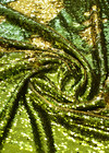 Пайеточная ткань на сетке двухсторонние стрейч оливка золото (GG-7509) фото 3