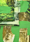 Дизайнерская плательная вискоза сочная зелень фото 2