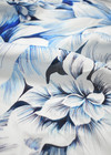 Шелк шазмез голубые цветы на белом (DG-8909) фото 4