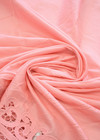 Хлопок вышивка розовый кружевная кайма (DG-3719) фото 2