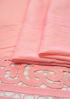 Хлопок вышивка розовый кружевная кайма (DG-3719) фото 4