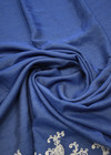 Вышивка цветочный бордюр синяя фото 3