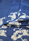 Вышивка цветочный бордюр синяя фото 4
