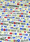 Трикотаж кулирка разноцветные надписи Moschino фото 3