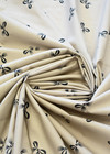 Плательно-рубашечный хлопок поплин холодного бежевого цвета с черными бантиками Bottega Veneta фото 2