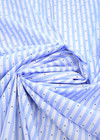 Хлопок рубашечный голубая полоска с вышивкой (GG-0329) фото 3