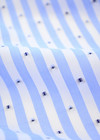Хлопок рубашечный голубая полоска с вышивкой (GG-0329) фото 4