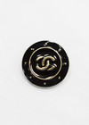 Пуговица черная эмаль с логотипом Шанель 23 мм фото 2