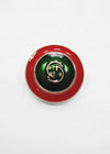 Дизайнерская пуговица металл зеленая с красной окантовкой Gucci (GG-2190) фото 2