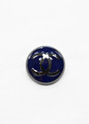 Пуговица металл синяя с логотипом Шанель фото 2