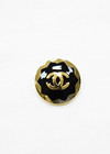 Пуговица черная эмаль золотой логотип Шанель фото 2