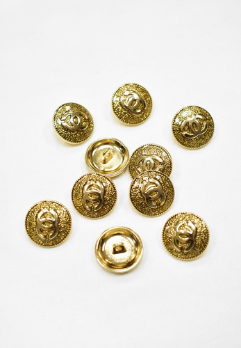 Пуговица металл античное золото Шанель 20 мм