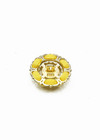 Пуговица металл золото желтый бархат жемчужина винтаж 25мм Chanel фото 2