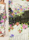 Шифон цветы полоска Деворе (DG-43401) фото 1