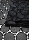 Вышивка на шелке черная в горох (DG-5239) фото 3