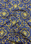 Плательный ярко-синий хлопок с принтом (000 1 ) фото 2