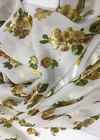 Нежный шифон - деворе с золотистыми цветами (00026) фото 1