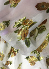 Нежный шифон - деворе с золотистыми цветами (00026) фото 2