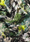 Натуральный цветочный шелк в зеленых оттенках (00052) фото 3