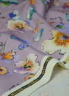 Плательная шерсть лавандового цвета с цветами (00067) фото 2