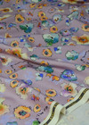 Плательная шерсть лавандового цвета с цветами (00067) фото 3