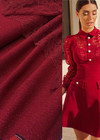 Плательно-костюмная шерсть с блеском в ягодном цвете (00069) фото 1
