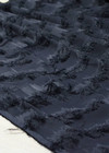 Фактурный черный шелк с бахромой (00070) фото 3