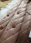 Пудровая стеганая курточная с бархатным покрытием (00075) фото 2