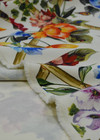 Плательная шерсть молочного цвета с цветами и бабочками(00100) фото 2