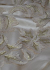 Сетка с вышивкой в цвете айвори с золотом (00116) фото 2