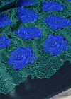 Вышивка на кружевной сетке синие розы (00134) фото 1