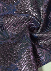 Блестящий жаккард с цветами в лилово-фиолетовых оттенках (00136) фото 2