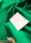 Атлас дюшес насыщенного зеленого оттенка (00179) фото 3