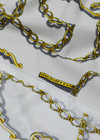 Стрейч-шелк белый с рисунком золотистых цепей (00261) фото 3