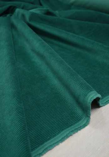 Вельвет на хлопковой основе в холодном зеленом оттенке Louis Vuitton (00264)