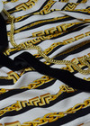 Натуральный шелк в классической черно-белой цветовой гамме с орнаментом (00283) фото 3