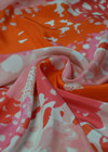 Шелковый крепдешин в розово-оранжевых оттенках (00285) фото 1