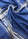 Креп-шелк с асимметричной клеткой в синем оттенке (00293) фото 3