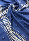 Креп-шелк с асимметричной клеткой в синем оттенке (00293) фото 4