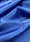 Шелковый жаккард в ярко-синем оттенке с фактурной вышивкой (00319) фото 4