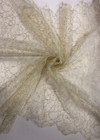 Кружево шантильи в ванильно-золотистом цвете с метанитью (00341) фото 2