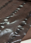 Плащевая шоколадного цвета со змеиным принтом на трикотаже (00351) фото 1
