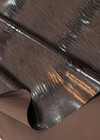 Плащевая шоколадного цвета со змеиным принтом на трикотаже (00351) фото 3