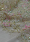 Кружево с вышивкой бисером, стеклярусом и пайетками в ванильных оттенках(00361) фото 4
