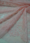 Карамельно-розовое кружевное полотно с фестонами (00363) фото 1