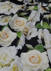 Шелк с белыми розами на темном фоне (00382) фото 3