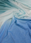Батист омбре лазурно-голубой с купонной вышивкой (00385) фото 1