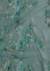 Сетка с вышивкой и объемными цветами в ментоловом цвете (00391) фото 2